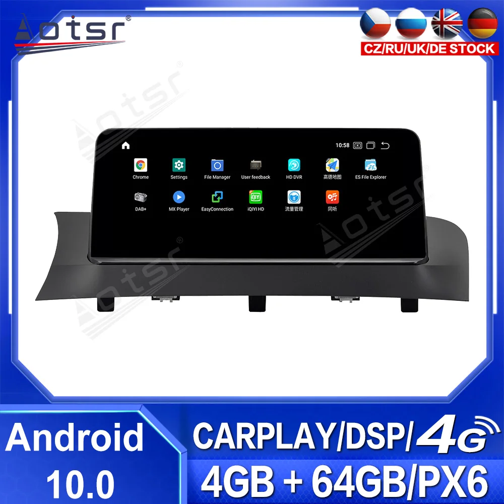 10.25'' Android 10.0 Car GPS Multimedia Player for BMW X3 F25 X4 F26 CIC NBT Navigation Radio Stereo Unit Autoradio IPS 4G LTE