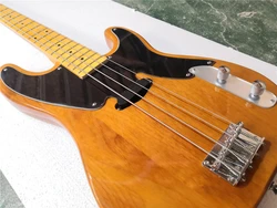 custom 4 string electric bass guitar ,alder wood bass,yellow maple neck bolt on body,SS pickups,chrome bridge