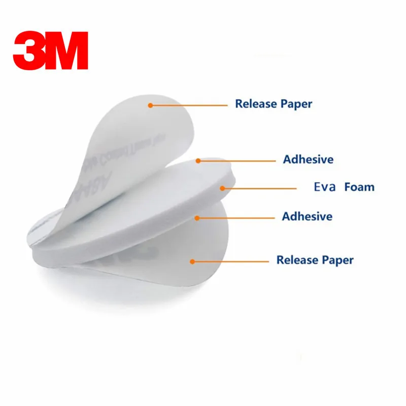 Profession Die Cut 3M EVA + 9448A  Black,White, Round Double Sided Foam Mounting Pad Dropshipping