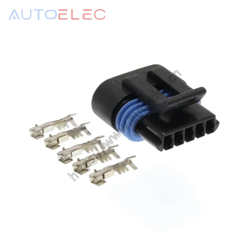 Conector do Sensor de Fluxo Massivo de ar de 5way Airtex 1p1372 Well 740 Substitui Pt5511 Conector Elétrico à Prova de Intempéries Plugue para Delphi