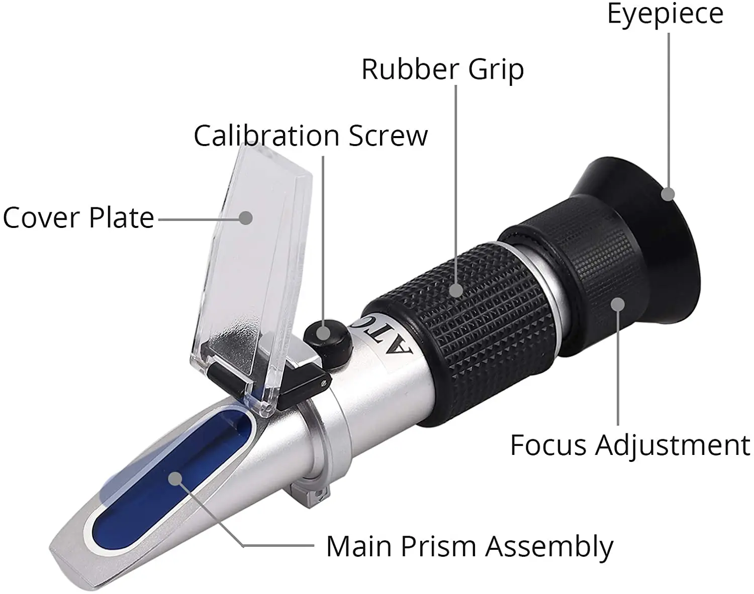 Honey Baume Refractometer 58-90% Brix Scale & 12-27% Honey Water Moisture Content Baume Tester for Honey Moisture Brix and Baume