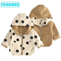 2021 New Spring Autumn Girls Jackets And Coats Double Sided Kids Outerwear Sport Hooded Toddler Girl Boy Clothes Children Jacket