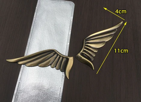 

3D Bronze Auto Stickers Metal Angel Eagle Wings Badge Emblem Decal Motorcycle Modified Car Accessories