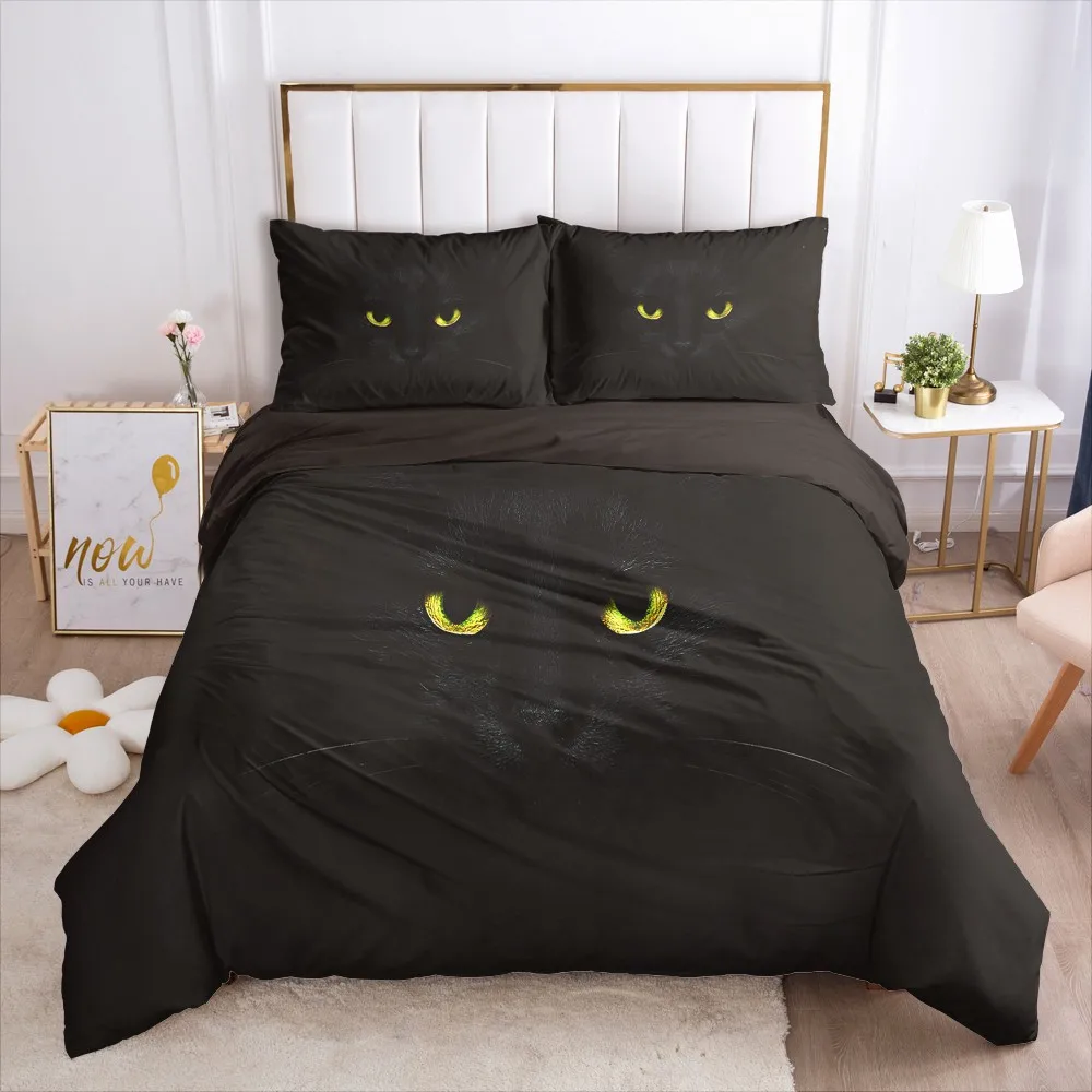 

3D Pet Cats and Dog Duvet Cover Set Bedding Sets Comforther Cases Quilt Covers Pillow shams King Single Double Size Bed Linen