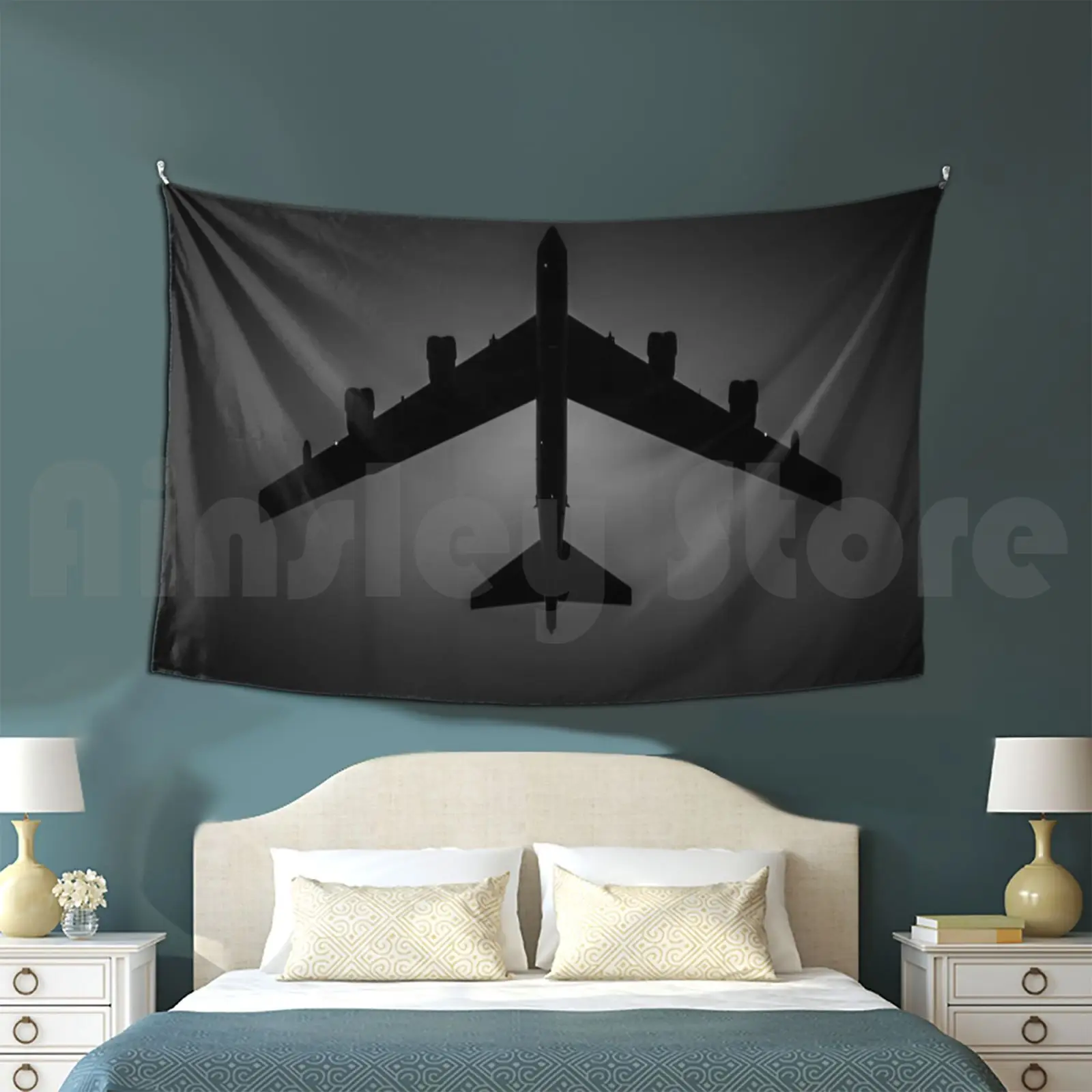 B52 Stratofortress Tapestry Living Room Bedroom Usaf B52 Stratofortress Military America Boeing Bomber Nuclear Europe