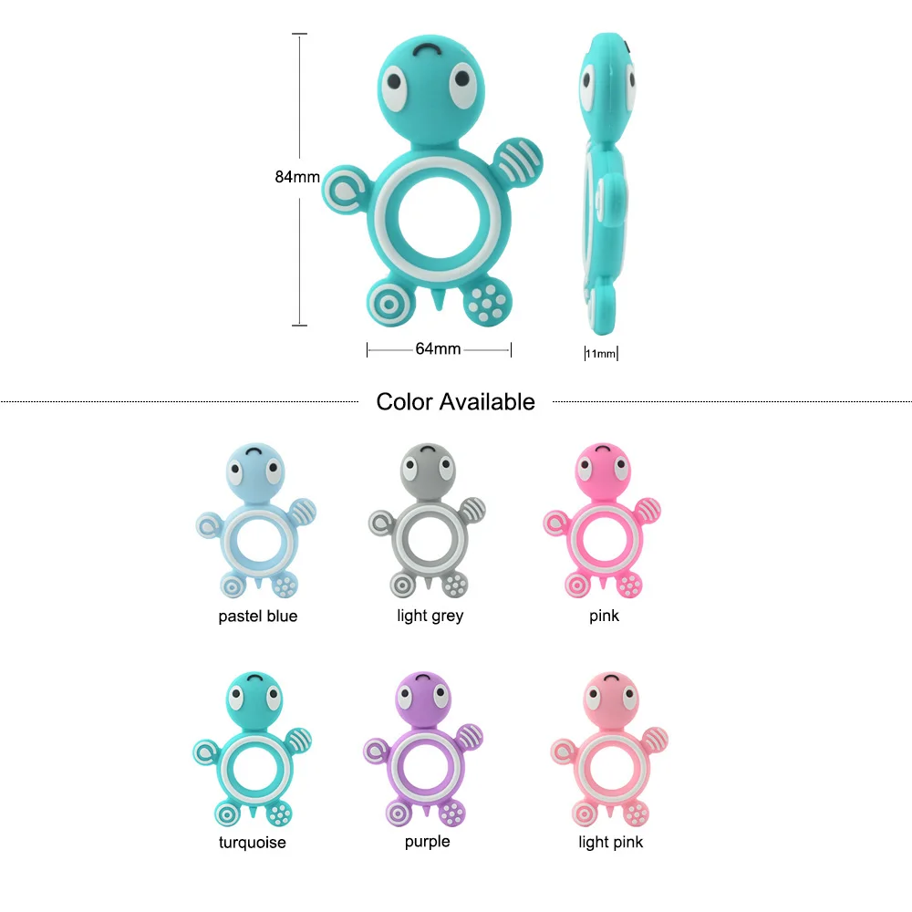 1PC Aniaml Silicone Teether Toys Necklace Accessories Infant Chew Silicone Beads Panda Unicorn Koala DIY Baby Teething BPA Free