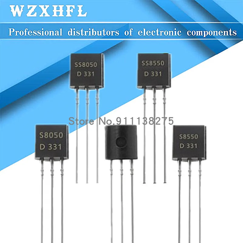 100 Buah/Lot S8050 S8550 SS8050 SS8550 TO-92 8050 Transistor Triode Baru Dalam Stok
