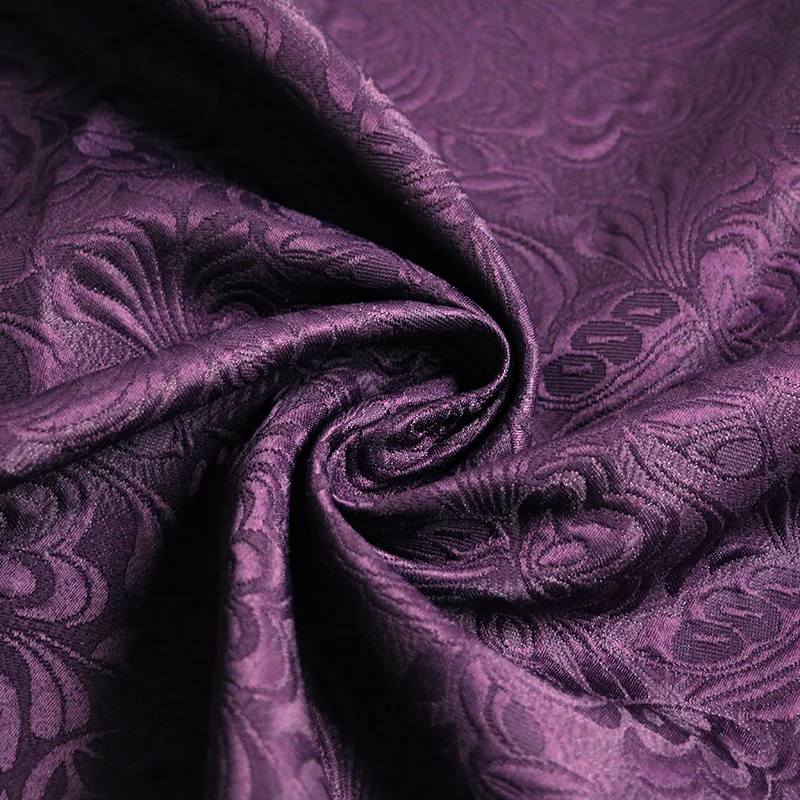 100cm*145cm Ethnic Butterfly Embossed Material Thick Cotton Blended Men Suit Fabric Purple