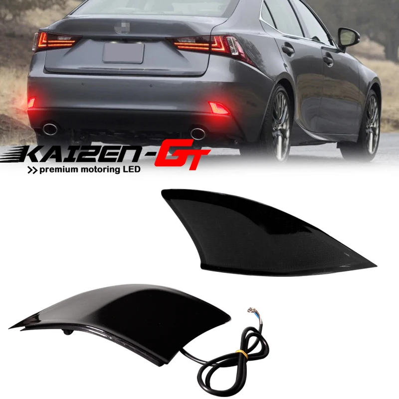 

Красные светодиодные отражатели заднего бампера для Lexus IS250 IS350 IS F Sport 2014-2020 Задний/тормозной фонарь Задний противотуманный фонарь и указатель поворота