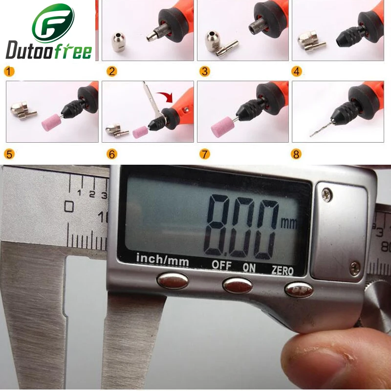 Body Aksesoris Engraver Multi Chuck Keyless untuk Dremel Alat Putar Chuck Multi Chuck Keyless untuk Mini Bor