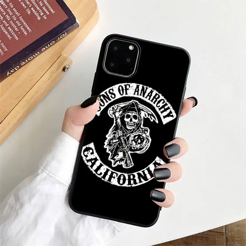 American TV Sons of Anarchy custodia per telefono per iphone 13 8 7 6 6S Plus X 5S SE 2020 XR 11 12 pro XS MAX