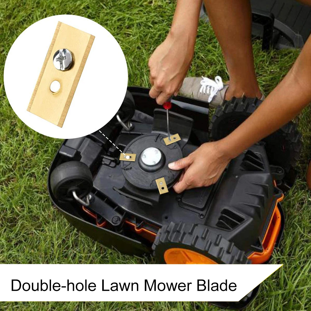 30pcs Lawn Robot Blade Plating Lawn Mover Replacement Blade For Worx Landroid Robot Mower Replacement Blade With 60 Screw