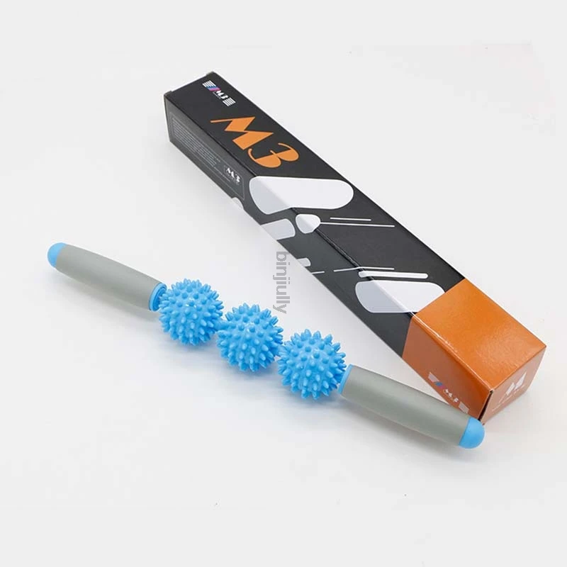 

Exercise bar elastic hedgehog muscles relax massage stick fascia roller ball yoga massage stick K0595