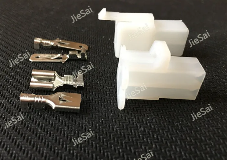 Automotive Motorcycle 2 Pin White ABS Female Male Wiring Connector Atomotive Connector Household Plug