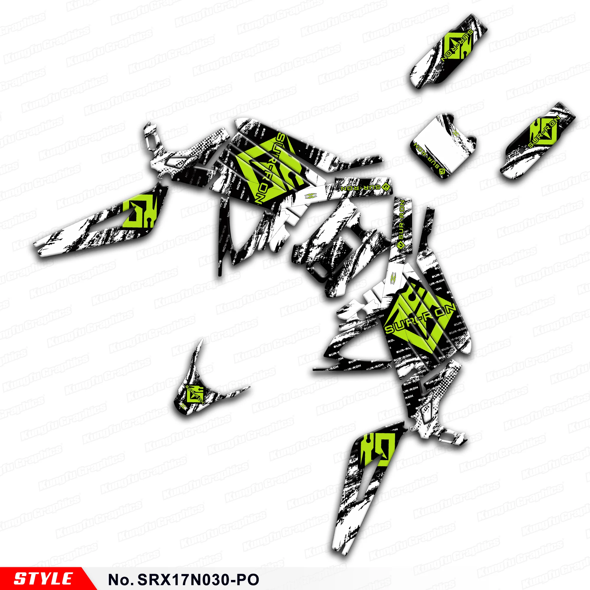 

Aftermarket Personalised Stickers Custom Vinyl Decals for Sur-Ron Light Bee X S Electric Dirt Bike, Style No.SRX17N030-PO