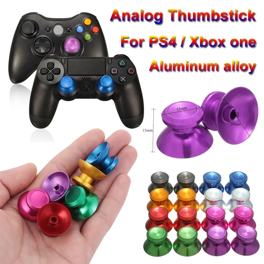 Universal หมวกโลหะที่มีสีสัน Analog Thumbstick อลูมิเนียม Grip Controller จอยสติ๊กสำหรับ PS4 Xbox One