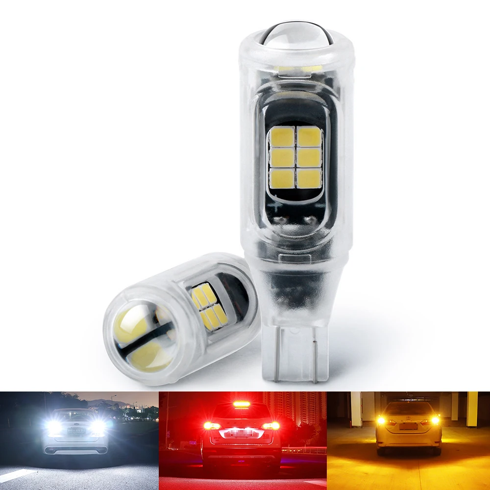 

Светодиодные лампы 2 шт. W16W T15 921 912 W16W Светодиодная лампа 2835SMD Canbus Светодиодная лампа заднего хода автомобиля ксенон белый DC12V T10