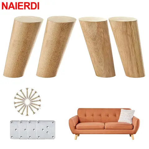 Solid wood furniture legs 8-60cm NAIERDI
