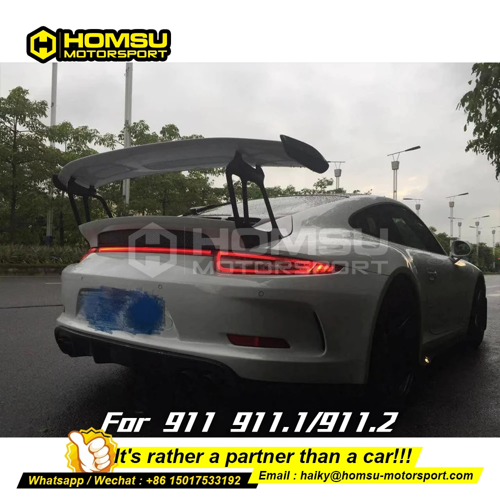 Carbon Fiber Rear Spoiler for  991.1 991.2 Car Spoiler Car Styling Wing  Car Accessories Rear Trunk Spoiler for 991 Dropship