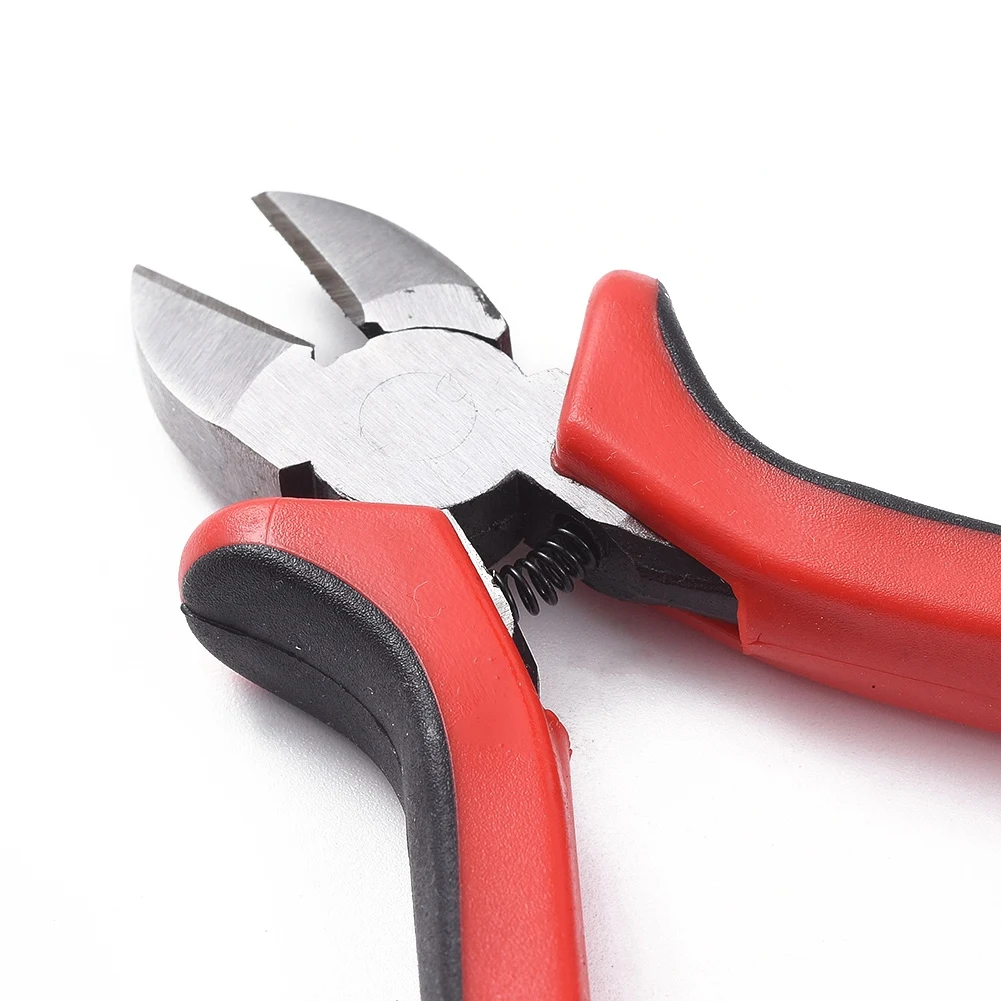 Carbon Steel Jewelry Pliers Polishing Side Cutting Pliers Side Cutter Jewelry Making Tools 118mm Red