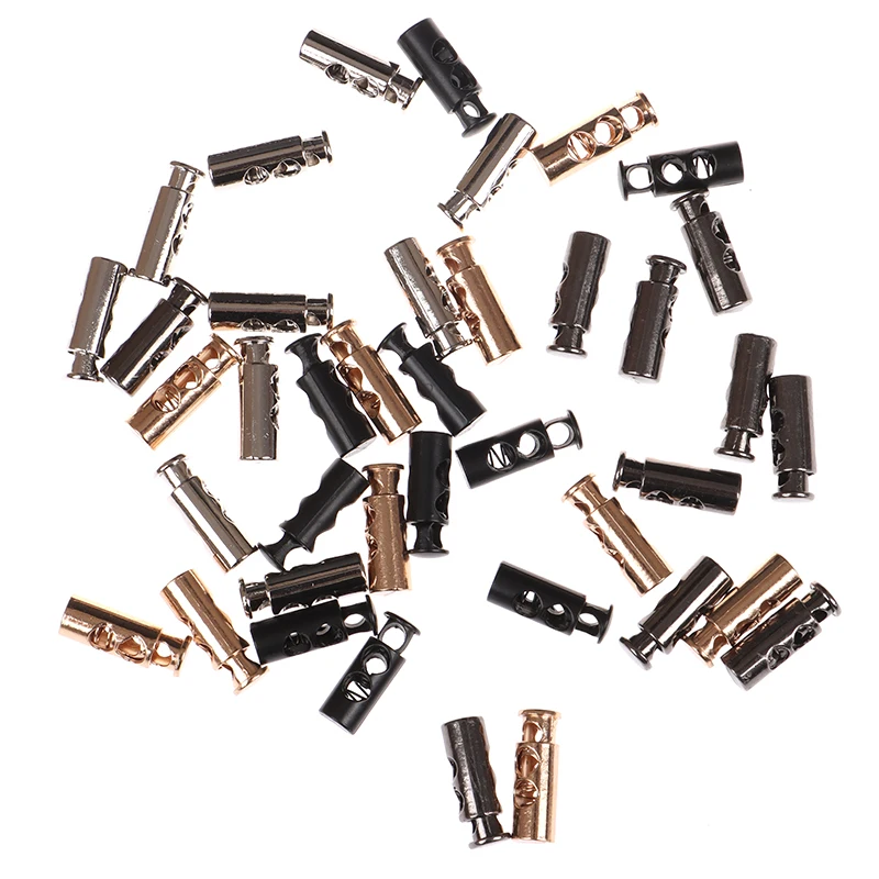 10pcs Vintage Metal Color Stopper DIY Apparel Sewing Accessories Metal Clamp Stopper Cord Lock Toggle