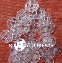 12.5mm 50set/lot Kids Accessories Nylon Button Round Snap Mini Buttons Transparent Sewing Garment Buttons Scrapbooking