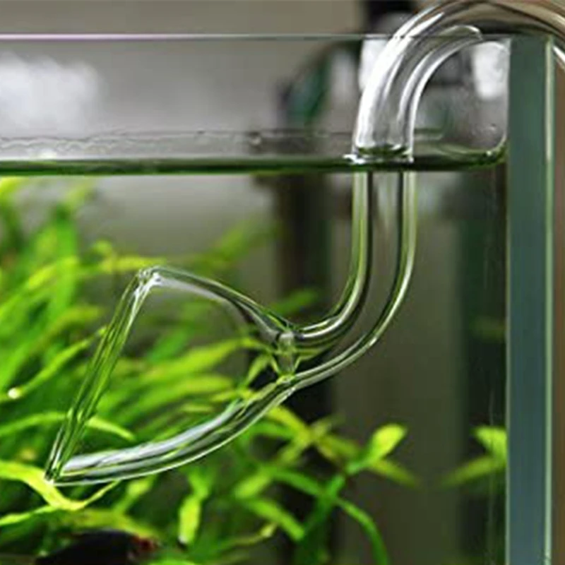 Aquarium Tank Outlet Water Outflow Lily Pipe Filter Accessories 10mm 13mm 17mm Transparent Glass with Suction Cups