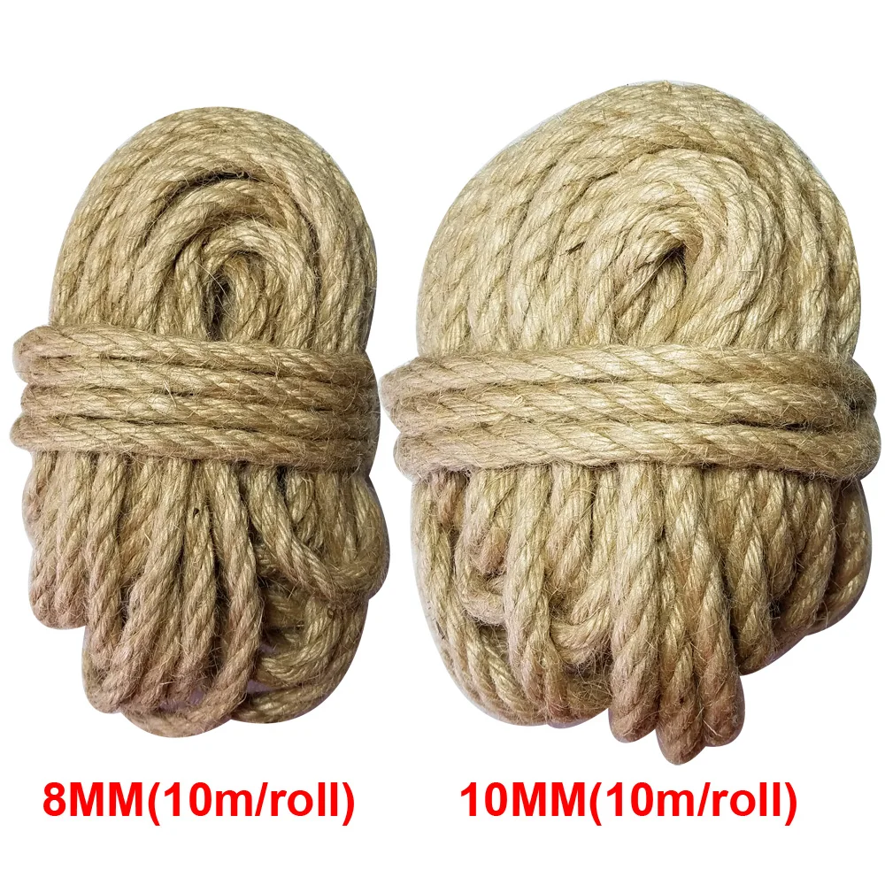 100% Natural Jute rope 1mm-10mm twine macrame cords for decoration handmade DIY