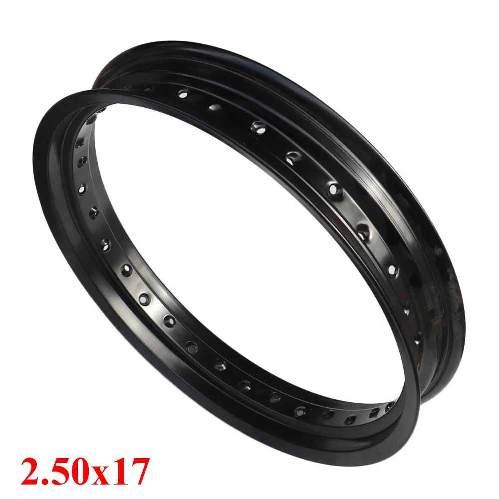 2.50*17 Inch 32 36 Spokes Holes Aluminum Alloy Black Rim Motorcycle 17 Inch 2.50x17 Wheel Rims