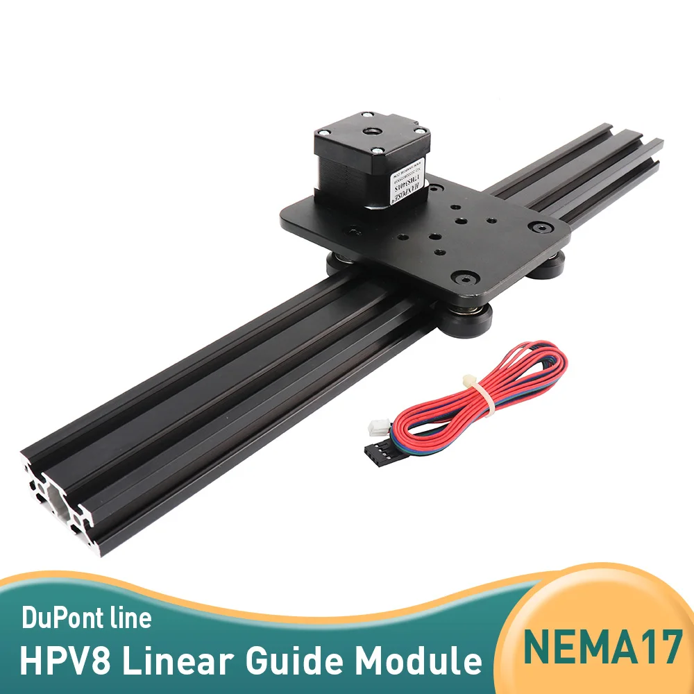 HPV8 Openbuilds Mini Solid V Slot Belt Linear module and Pinion Linear Actuator NEMA17 stepper motor 17HS3401 28N.CM 1.3A 34mm