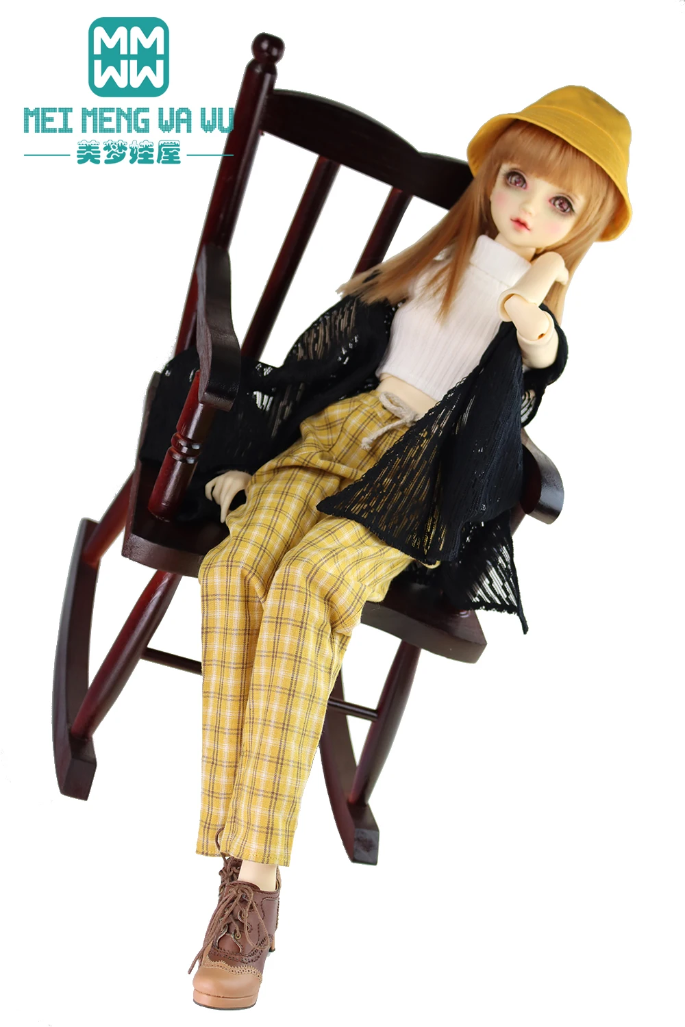 BJD accessories Doll clothes for 58--60CM 1/3 SD SDDolls toys Ball Jointed Doll Sweaters, plaid pants leather shoes