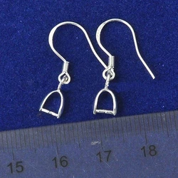 Pendientes de plata de ley 100 para mujer, aretes con ganchos lisos de 15mm y 925, de 925 piezas, venta al por mayor