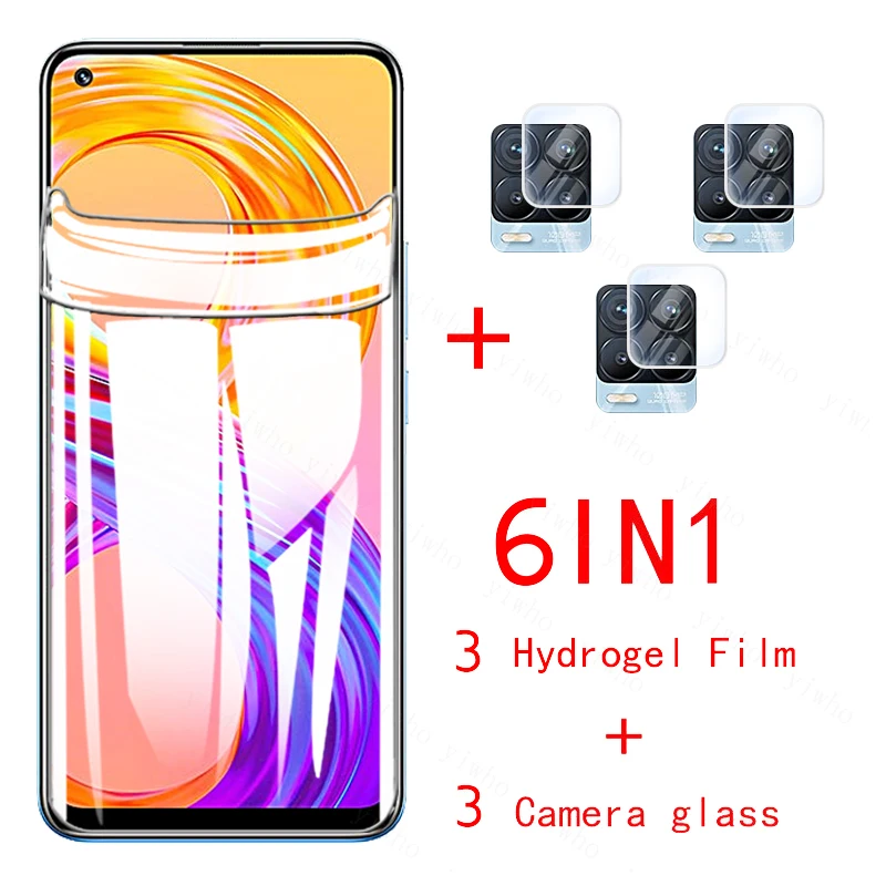 

Hydrogel Film on Realme 8 Pro Camera Glass For Oppo Realmy 8 7 6 Pro 7 5G 6i 7i Screen Protector C25 C15 C12 C11 C21 Safety Film