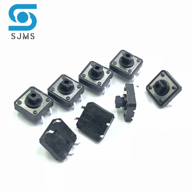 20~100Pcs B3F-4055 12x12x7.3 mm Tactile Switches Yellow Square Push Button Tact Switch 12*12*7.3 mm Micro switch