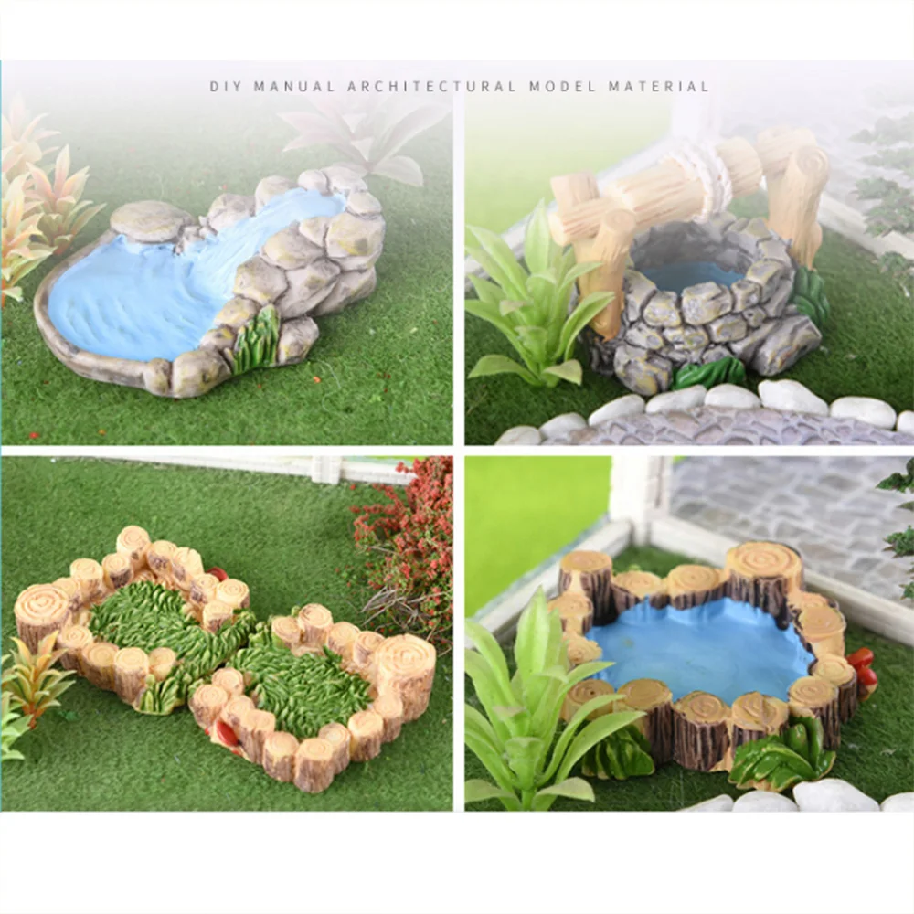 1 Stuk Hars Beeldje Tuin Landschap Decoratieve Ambachtelijke Ornament Miniatuur Accessoires Voor Micro Landschap Model Gebouw Diorama