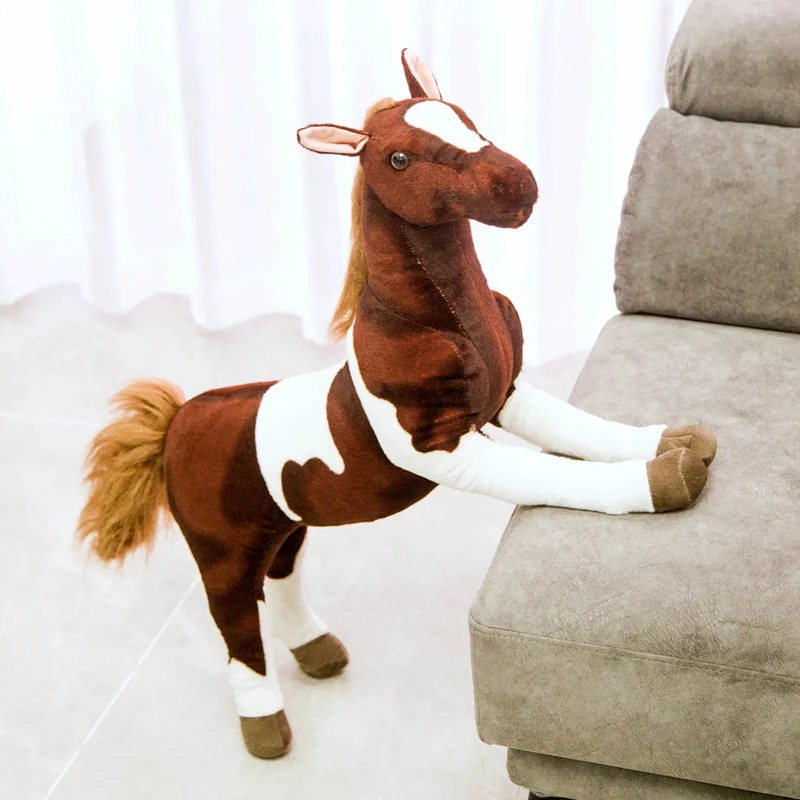 30-70cm Simulation Horse Plush Toy 4 Styles Stuffed Animal Dolls High Quality Classic Toys Kids Birthday Gift Home Decor Prop