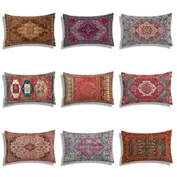 Moroccan ethnic cushion cover, short plush pillowcase, sofa decorative cushion cover, home decoration fall decor