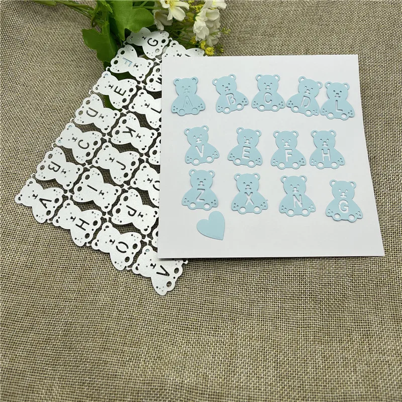 

Little bear Background Flower Cutting Dies Stencils For DIY Scrapbooking Decorative Embossing Handcraft Die Cutting Template