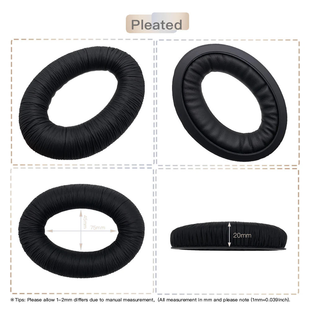 EarTlogis Velvet Replacement Ear Pads for Sennheiser HD380, HD 380 PRO PC350 PC 350 Headset Parts Bumper Headband Earmuff