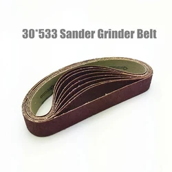 10 Stks Dremel Accessoires 30*533mm Schuren Riem Grit 40-600 Sander Grinder Riem voor Boor Slijpen polijsten Power Tool