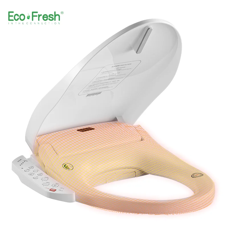 

EcoFresh V shape Short Smart toilet seat Electric Bidet cover smart night light intelligent bidet sprayer heat clean Massage