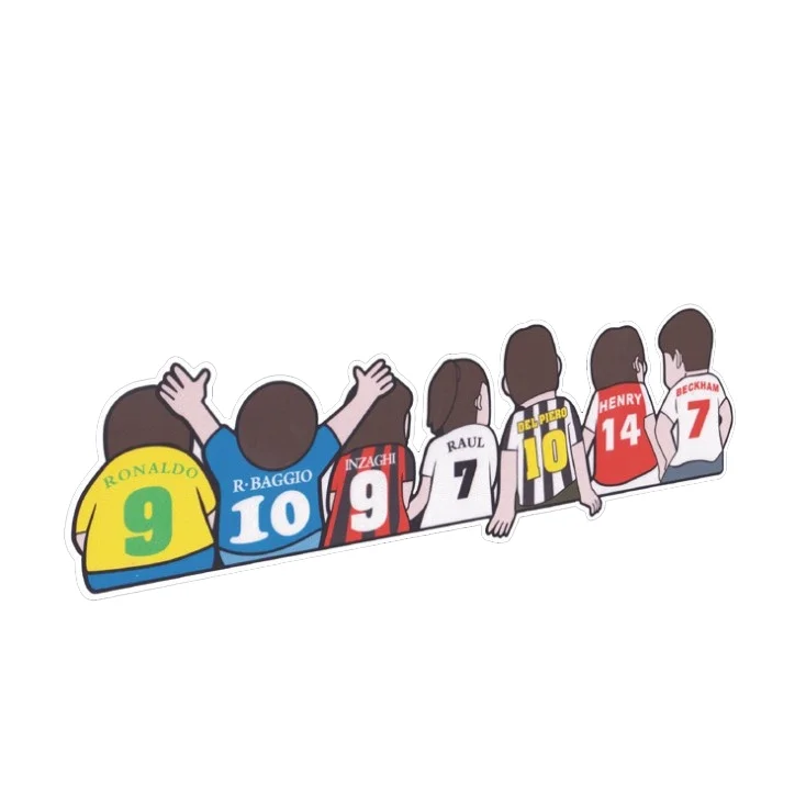 

Fuzhen Boutique Decals Exterior Accessories Car Sticker Football Herry Baggio Piero Raul Cartoon Cute Creative Decals
