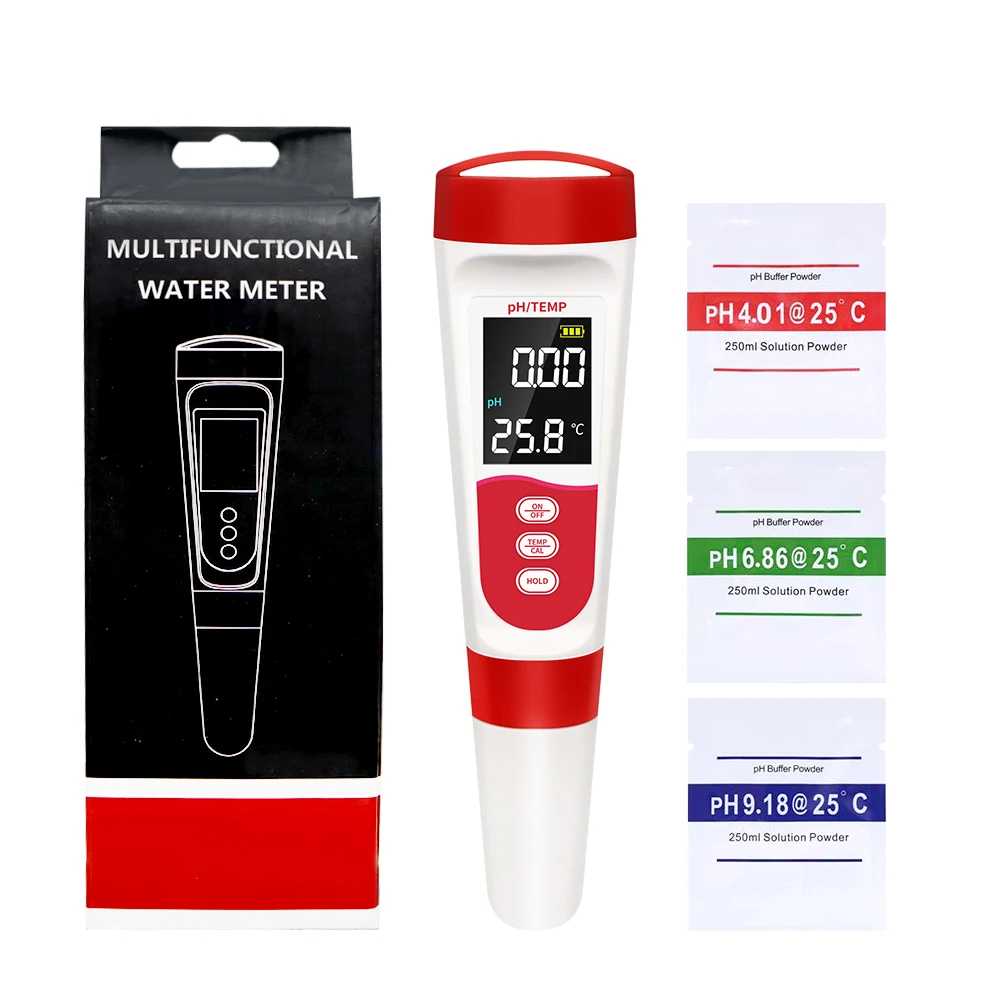 Digital PH Meter Professional คุณภาพน้ำอุณหภูมิปากกาเครื่องวัดค่าความเป็นกรด-ด่างสำหรับสระว่ายน้ำห้องปฏิบัติการ Aquarium