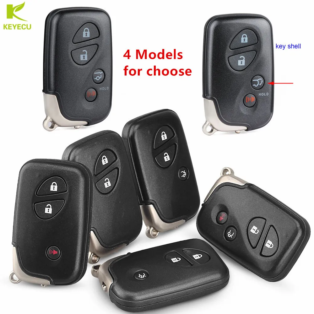 KEYECU Replacement Smart Remote Key Shell Case 2/3/4 Button TOY48for Lexus ES350 IS250 IS350 RX350 GS430 GS350 LX570 RX350 GX460