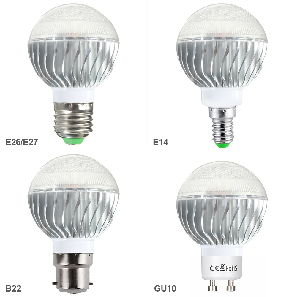 16 Colors RGB LED Bulb E27 E26 E14 B22 GU10 LED Bulb RGB Magic Led Lamp Spotlight Remote Control RGB LED Bulb LED Bulbs For Home