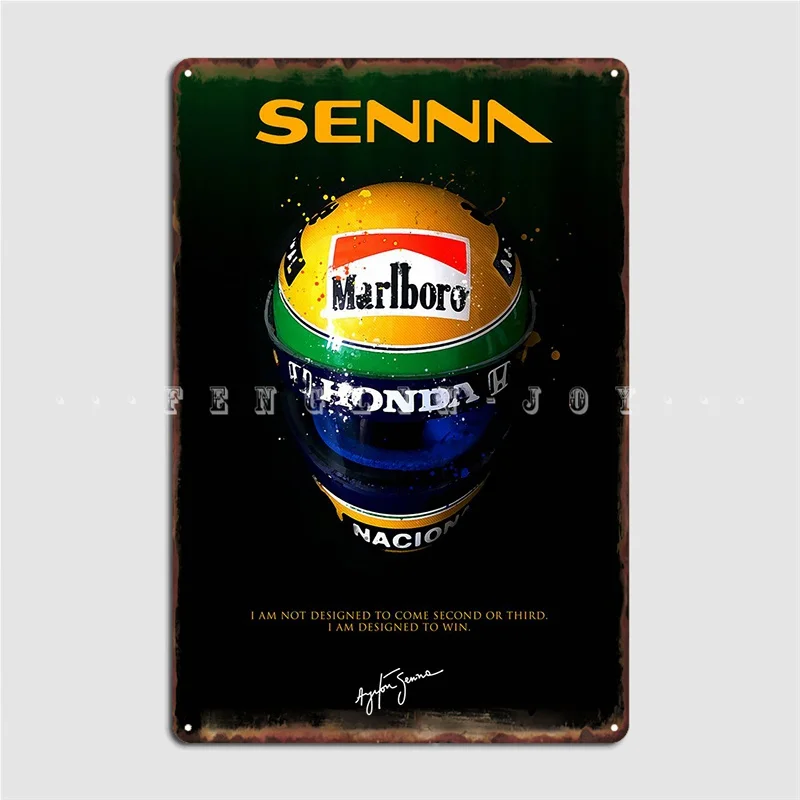 Senna Quote Minimalist Metal Plaque Poster Cinema Kitchen Home Design Mural Painting Tin Sign Posters