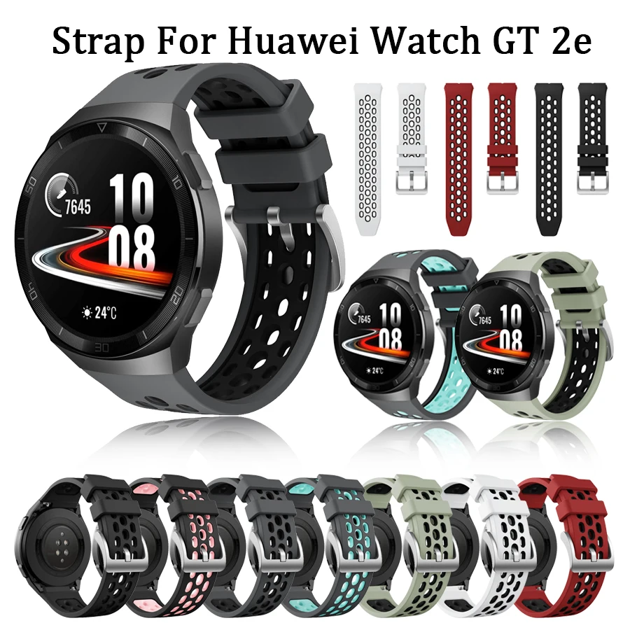 22mm Sports Silicone Offical Watch Strap For Huawei watch GT 2e SmartWatch band Replacement for Huawei GT2e WristBands Bracelet