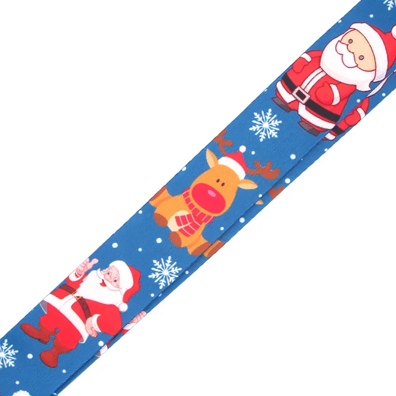 JF0199 سانتا كلوز عيد الميلاد الحبل الرقبة حزام الحبل ل مفتاح بطاقة الهوية أحزمة هاتف USB شارة حامل شنق حبل Lariat اسهم #4