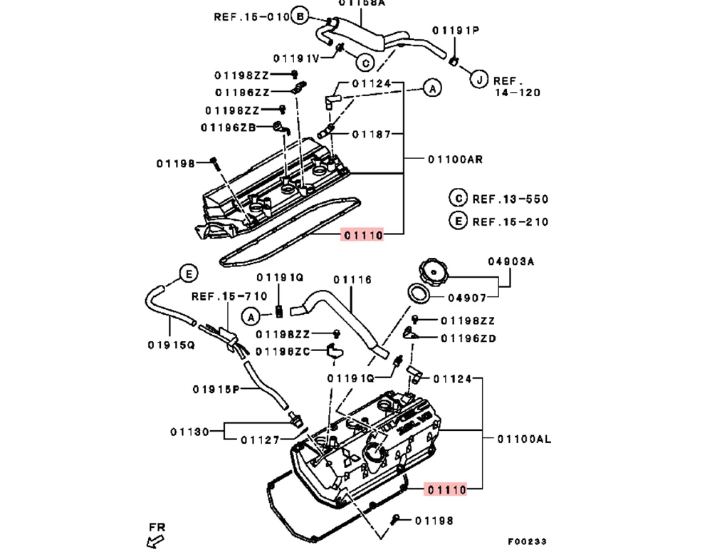 Mitsubishi Pajero Sport V87 V97 Valve Chamber Gasket Suitable 6G75 MN137773 Oil-resistant Rubber Sealing Ring  spark plug seal