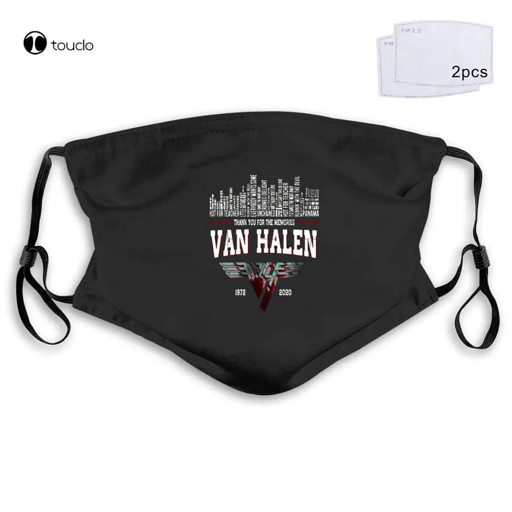 Eddie Van Halen RIP Tribute Gear Thank For the Classi  Face Mask Filter Pocket Cloth Reusable Washable